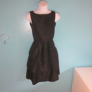 Alfred Sung Black Tiered Party Dress Size 2